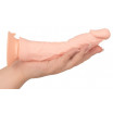 Телесный вибратор на присоске с пультом ДУ Bendable RC Vibrator - 21,5 см.