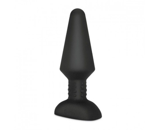 Большая чёрная вибропробка Rimming Plug XL - 16 см.