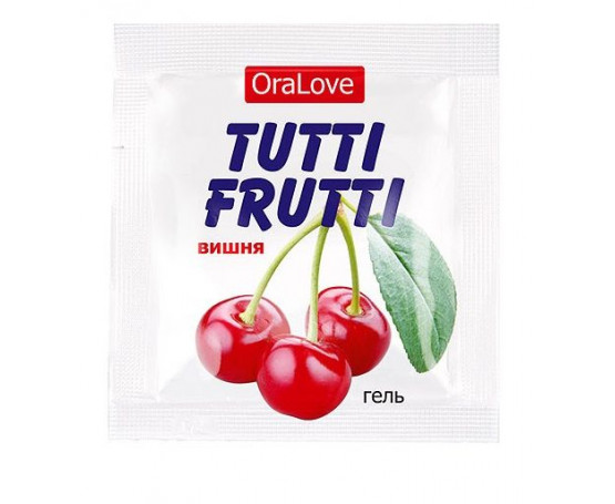 Саше гель-смазки Tutti-frutti с вишнёвым вкусом - 4 гр.