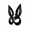 Черная кожаная маска зайки Miss Bunny