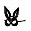 Черная кожаная маска зайки Miss Bunny