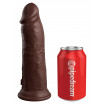 Коричневый фаллоимитатор 8  Silicone Dual Density Cock - 22,8 см.