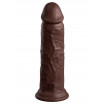 Коричневый фаллоимитатор 8  Silicone Dual Density Cock - 22,8 см.