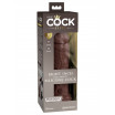 Коричневый фаллоимитатор 8  Silicone Dual Density Cock - 22,8 см.