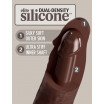 Коричневый фаллоимитатор 8  Silicone Dual Density Cock - 22,8 см.