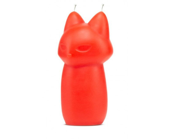 Красная БДСМ-свеча в форме злой кошки Fox Drip Candle