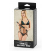 Изумрудная плеть Emerald Leather Whip с гладкой ручкой - 45 см.