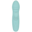 Бирюзовый мини-вибратор с клиторальным отростком Rabbit Vibrator - 15,5 см.