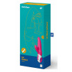 Ярко-розовый вибратор  Satisfyer Mr. Rabbit с клиторальным отростком - 22,1 см.