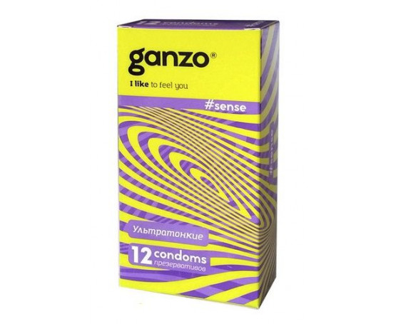 Тонкие презервативы для большей чувствительности Ganzo Sence - 12 шт.