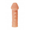 Телесная закрытая насадка с шишечками Cock Sleeve 008 Size M - 15,6 см.