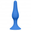 Синяя анальная пробка Slim Anal Plug Large - 12,5 см.