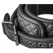 Черный ошейник с поводком COLLAR LEASH DIAMOND