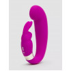 Лиловый вибратор Mini G-Spot Curve Vibe с клиторальным зайчиком