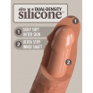 Кофейный фаллоимитатор 6  Silicone Dual Density Cock - 17 см.