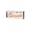 Телесный безремневой вибрострапон Vibrating Bendable Strap-On - size L