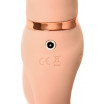Телесный безремневой вибрострапон Vibrating Bendable Strap-On - size L
