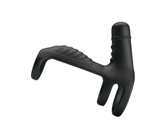 Черная вибронасадка на пенис Vibrating Penis Sling