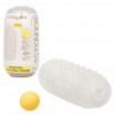 Двусторонний мастурбатор с желтым стимулирующим шариком Reversible Squishy Ball Stroker