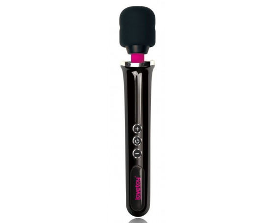 Черный вибростимулятор Training Master Ultra Powerful Rechargeable Body Wand - 30,5 см.