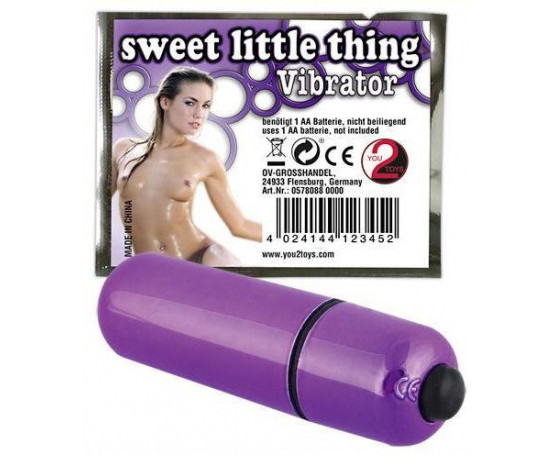 Фиолетовая вибропуля Sweet Little Thing - 7 см.