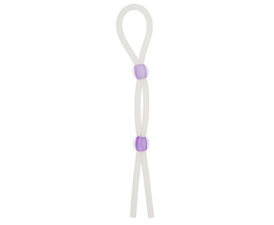 Прозрачное эрекционное кольцо-лассо SILICONE LASSO COCK RING DUAL BEADS