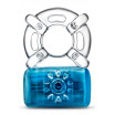 Синее эрекционное виброкольцо Pleaser Rechargeable C-Ring