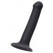 Черный фаллос на присоске Silicone Bendable Dildo M - 18 см.