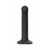 Черный фаллос на присоске Silicone Bendable Dildo M - 18 см.