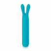 Голубой вибратор с ушками Rabbit Bullet Vibrator - 8,9 см.
