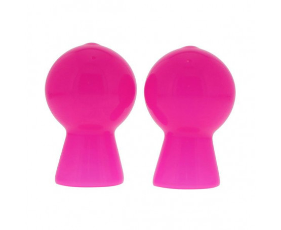 Розовые вакуумные помпы для сосков NIPPLE SUCKER PAIR IN SHINY PINK
