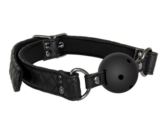 Черный кляп-шарик BALL GAG DIAMOND 