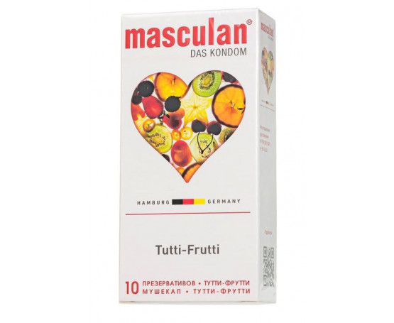 Презервативы Masculan Tutti-Frutti с фруктовым ароматом - 10 шт.