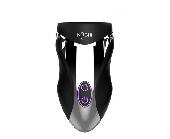 Черный вибромастурбатор NO.29 RECHARGEABLE PENIS HEAD VIBE