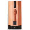 Персиковый рифленый мини-вибратор IROHA ZEN HANACHA - 12,7 см.