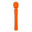 Оранжевый вибромассажер Vim Vibrating Wand - 31,3 см.