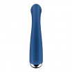 Синий вибратор для G-стимуляции Spinning G-Spot 1 - 17 см.