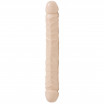 Двухголовый фаллос телесного цвета Jr. Veined Double Header 12  Bender - 29,5 см.