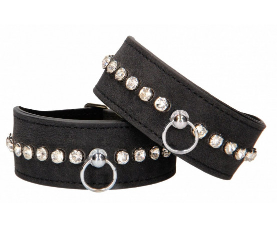 Черные поножи Diamond Studded Ankle Cuffs