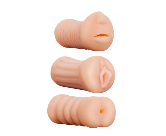 Набор из 3 мастурбаторов LIFELIKE STROKER SET
