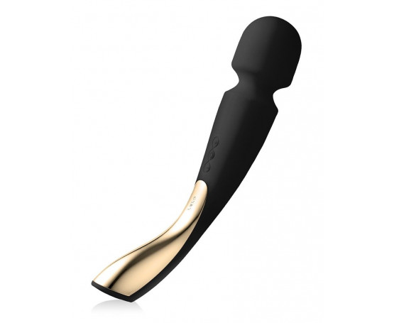 Черный вибромассажёр Lelo Smart Wand 2 Large - 30,4 см.