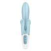 Голубой вибратор-кролик Touch me - 21,2 см.