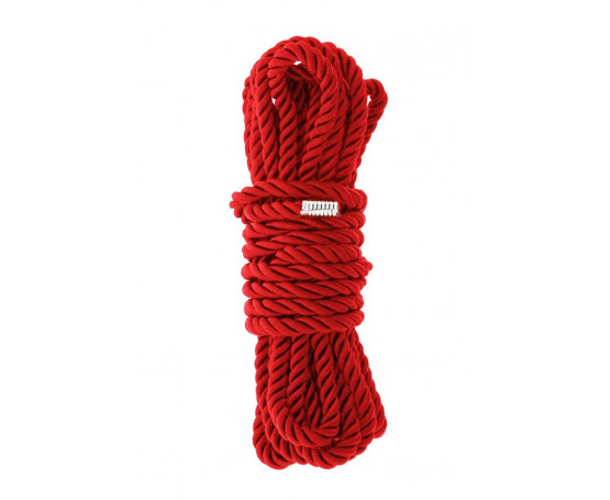 Красная веревка для шибари DELUXE BONDAGE ROPE - 5 м.