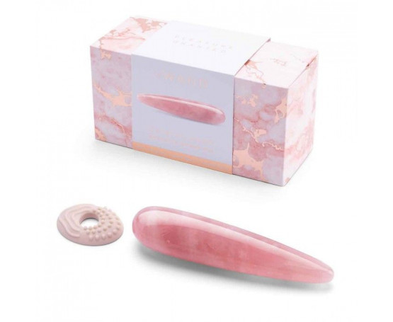 Массажер Le Wand Crystal Wand из розового кварца