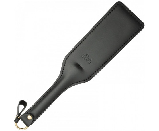 Черная кожаная шлепалка SitaBlack - 30 см.