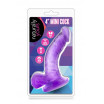 Фиолетовый фаллоимитатор на присоске NATURALLY YOURS 4INCH MINI - 12 см.