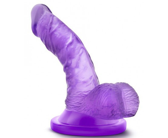 Фиолетовый фаллоимитатор на присоске NATURALLY YOURS 4INCH MINI - 12 см.