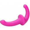 Розовый безремневой страпон Silicone Strapless Strapon