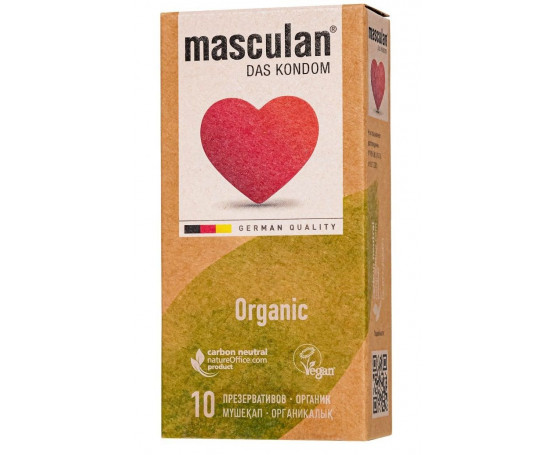 Экологически чистые презервативы Masculan Organic - 10 шт.