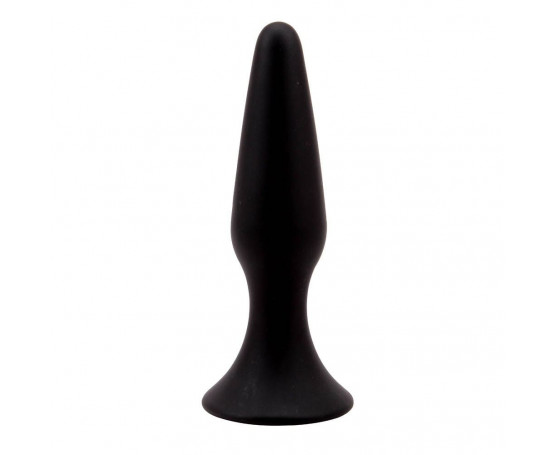 Черная анальная пробка L Silicone Plug - 12,8 см.